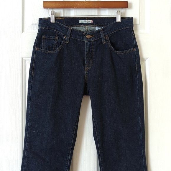 Levi's Y2K 529 Classic Dark Wash Mid Rise Curvy Boot Cut Jeans 8 - Picture 2 of 15